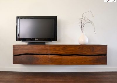 دکوراسیون اتاق نشیمن ، دیوار TV ، میز تلویزیون چوبی ، سفارشی ساز