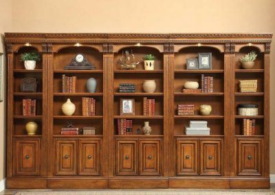 کتابخانه و قفسه بندی چوبی سبک کلاسیک