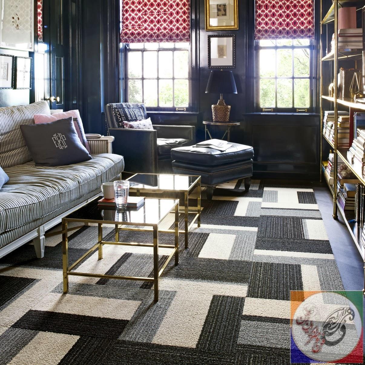 antastic Living Room Decoration Using Square Grey Carpet tiles