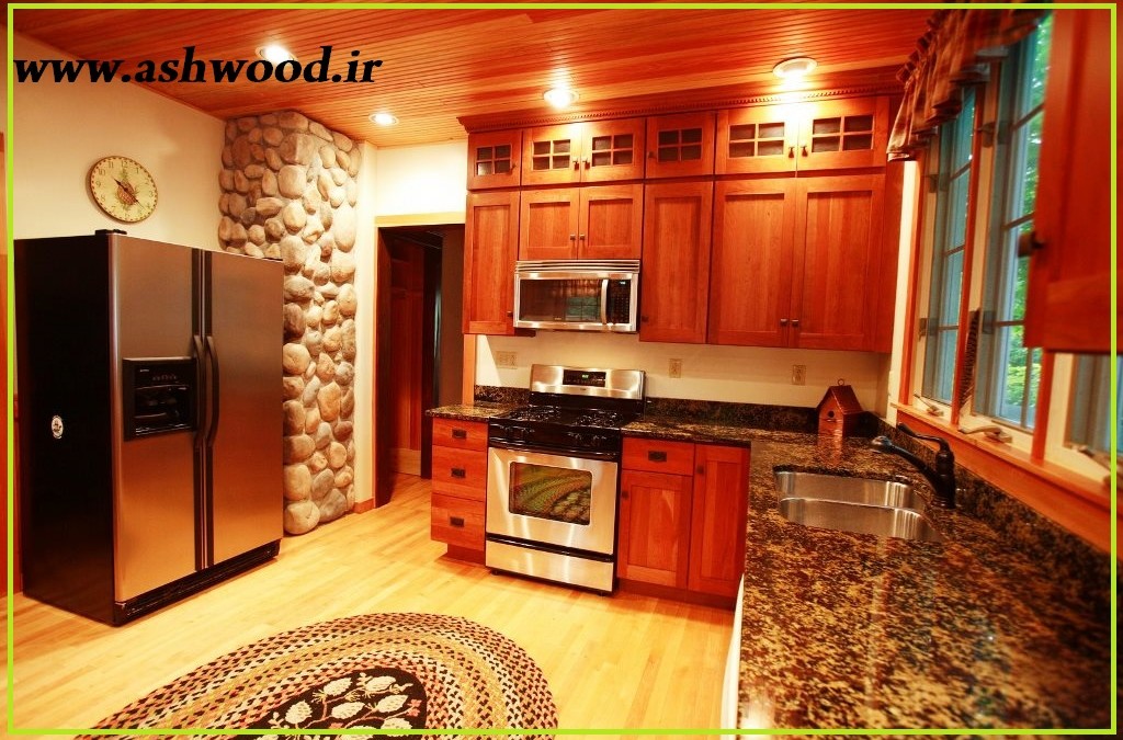 کابینت آشپزخانه با چوب راش