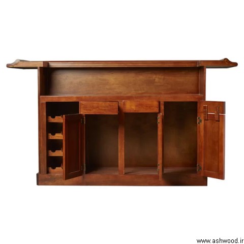 جدید ترین مدل های میز بار چوبی لوکس و سفارشی , میز بار , دکوراسیون چوبی 