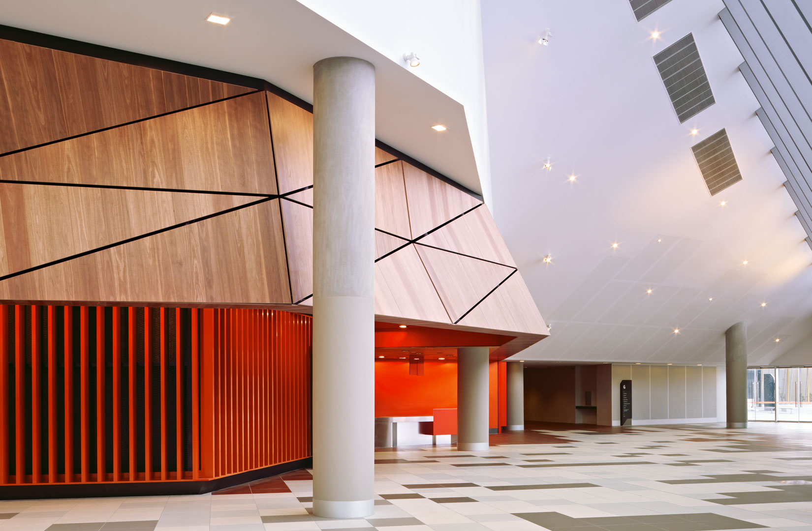 مرکز کنفرانس ملبورن  طبیعی چوب پنبه  معماری طراحی داخلی  نازک کاری، معماری داخلی 