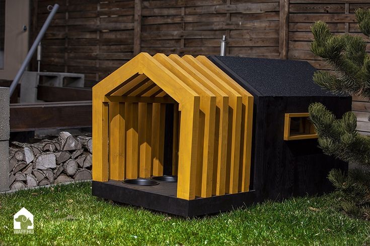 کلبه و خانه سگ و گربه با چوب طبیعی