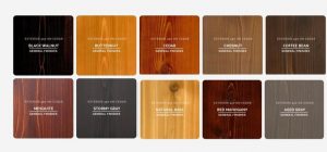 انواع نمونه رنگ های چوب مانند گردویی فندقی و عسلی برای انواع چوب ، رنگ کاری چوب