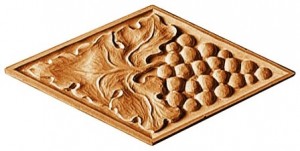 برگ مو ، انگور طرح و ایده ، الگو برای آموزش منبت روی چوب