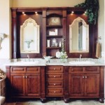 دکوراسیون کلاسیک کابینت حمام ، کمد کابینت چوبی، تمام چوب خالص . اتاژور ، قاب و آینه ، باکس