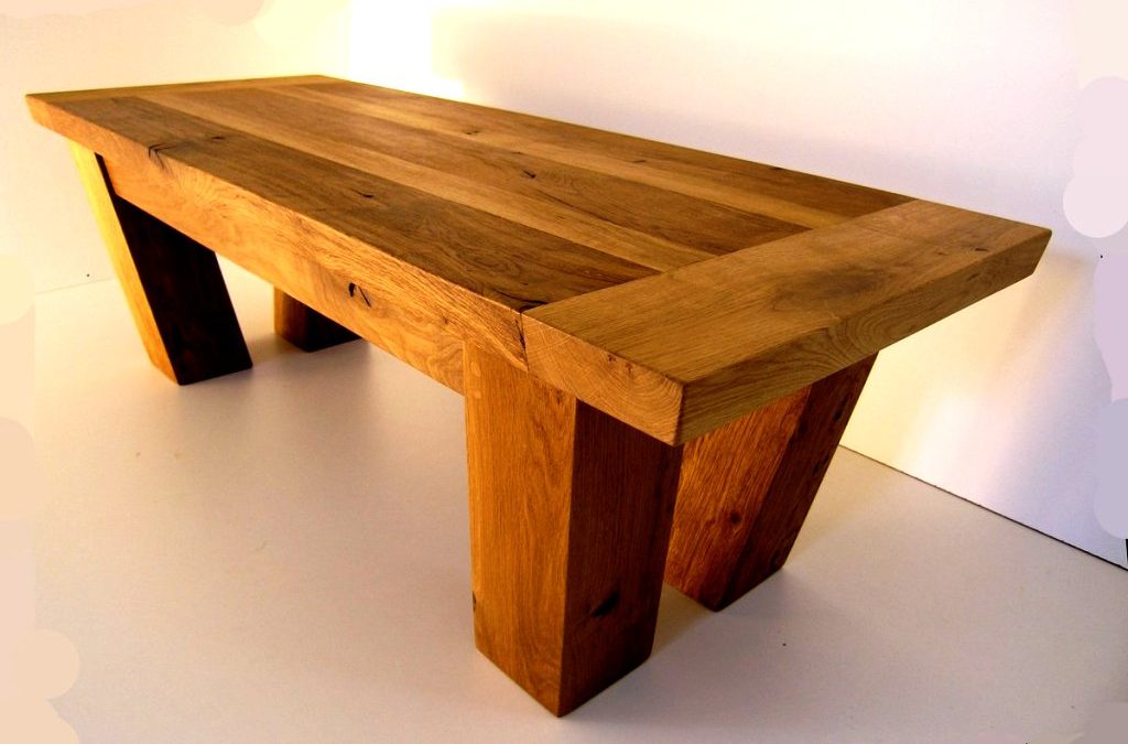 میز چوب بلوط قهوه خوری