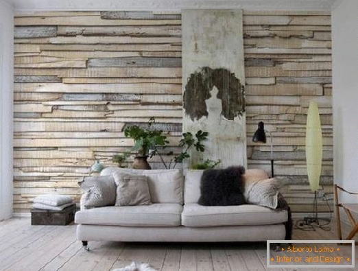 تزئین دیوارکوب چوبی در دکوراسیون داخلی , نورپردازی لمبه کوبی , اجرای نوار فلزی روی دیوار چوبی 