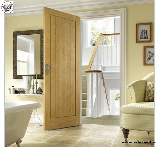 درب چوب بلوط , درب داخلی , ساخت انواع درب های چوبی , روکش درب اتاق , انواع مدل درب داخلی