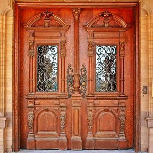 طراحی و ساخت درب های چوبی تلفیق چوب و فلز ,  فرفورژه مدرن و کلاسیک