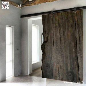 ایده های ناب درب چوبی ساخته شده از اسلب و تنه درخت 2019
