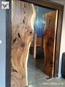 ایده های ناب درب چوبی ساخته شده از اسلب و تنه درخت 2019