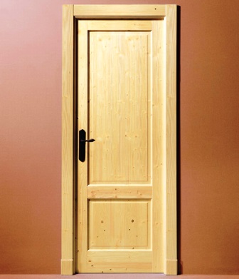 درب قاب دار ساده چوبی