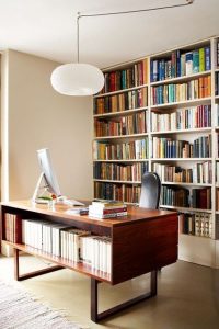 بهترین ایده های کتابخانه و میز تحریر چوبی ، ساخت و قیمت