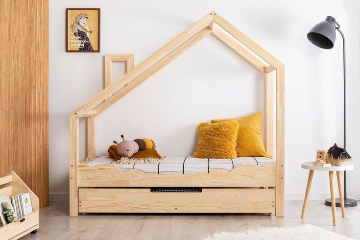 تخت خواب کلبه کودک و نوجوان ، تخت دوطبقه چوبی ، ساخت تخت خواب چوبی