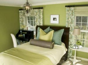 اتاق خوابی به رنگ سبز
