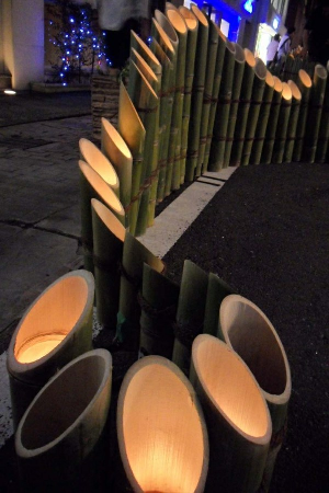 نرده و حصار چوبی ساخته شده از ساقه چوب بامبو 
