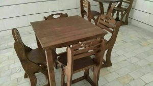 ساخت میز و صندلی ناهارخوری چوب کاج روسی ، طرح جدید سبک قدیمی 