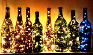ایده های ناب و جالب , نورپردازی با بطری های بازیافتی