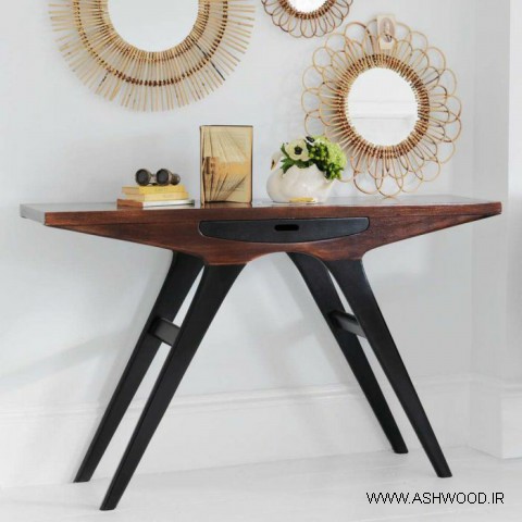 میز کنسول , ایده های زیبای میز کنسول چوبی و تزئینات چوبی دکوراسیون چوبی منزل