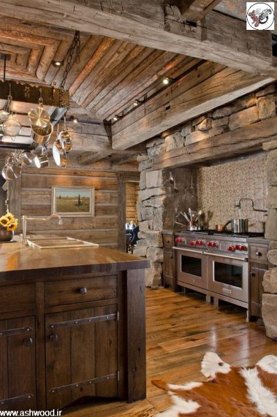 صفحه کابینت آشپزخانه , کانترهای چوبی