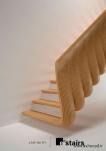 مدل پله چوبی راه پله , مدل نرده راه پله چوبی , پله لوکس چوبی