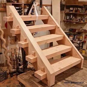 مدل پله چوبی داخل ساختمان , عکس راه پله , تصاویر انواع مدل راه پله چوبی , ایده طراحی راه پله