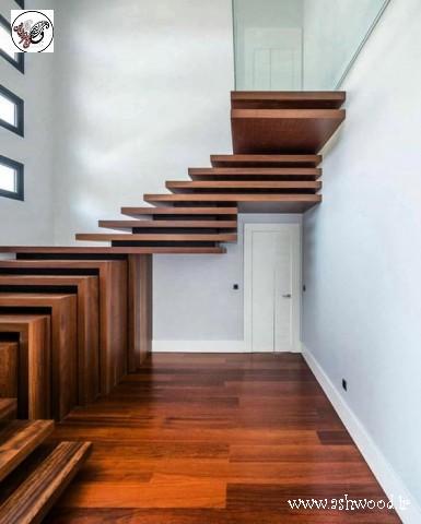 ایده های طراحی مدرن از پله های چوبی 