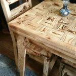 میز و صندلی چوب کاج روستیک
