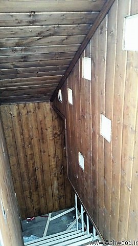 نمونه کار نصب لمبه چوبی , نصب لمبه چوب کاج روسی , نصاب ترمووود