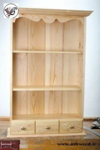 ساخت کتابخانه چوبی چوب کاج٬ ایده کتابخانه چوبی٬ کتابخانه چوبی٬ قفسه چوبی