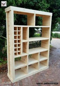 ساخت کتابخانه چوبی چوب کاج٬ ایده کتابخانه چوبی٬ کتابخانه چوبی٬ قفسه چوبی