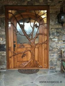 درب چوبی روستیک