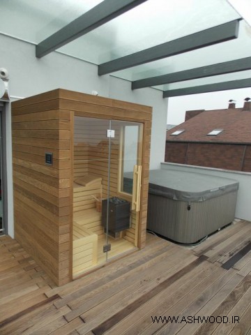 ایده های سونای خشک در فضای باز , طراحی و ساخت سونای خشک , کلبه چوبی