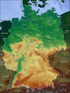 نقشهٔ توپوگرافی آلمان.