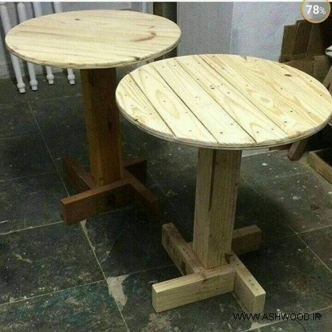 میز ناهارخوری چوبی صفحه چوب کاج
