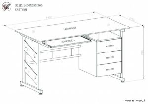 ابعاد استاندارد میز کامپیوتر و میز تحریر