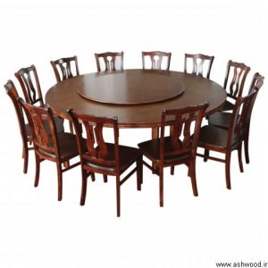 میز گرد 10 نفره , میز چوبی