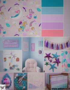 الهام بخش برای ایجاد یک اتاق خواب منحصر به فرد برای دختران کمی با این دکوراسیون و مبلمان الهام گرفته از پری دریایی.