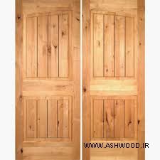 درب چوبی ساخته شده بوسیله طرح لمبه v شکل , لمبه چوبی در ساخت درب های تمام چوب