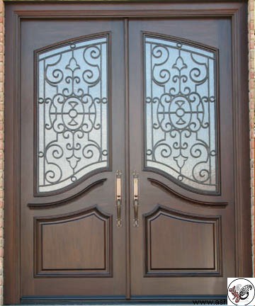 درب ورودی چوبی , زیباترین مدل های درب ورودی برای ساختمان شیک و مدرن