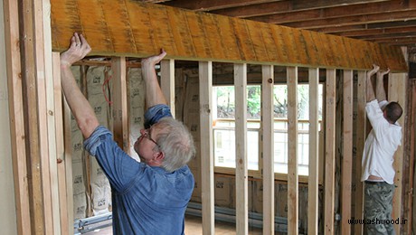 نصاب لمبه چوبی , دیوارکوب و سقف لمیه چگونه نصب می شود