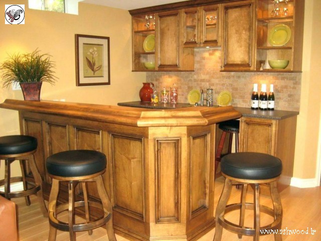مدل میز بار چوبی , دکوراسیون آشپزخانه , ساخت میز بار و کانتر چوبی