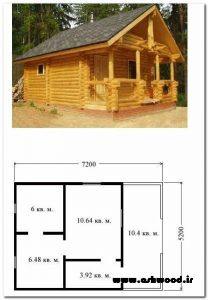 plan پلان کلبه چوبی