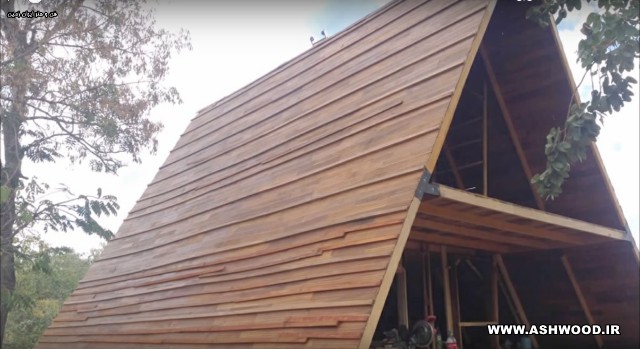 کلبه A ، ویلای چوبی ، شله ، ساختمان مثلثی ، ساختمان چوبی