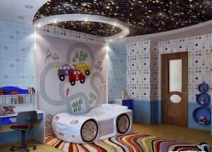 طراحی سقف و دیوار اتاق کودک