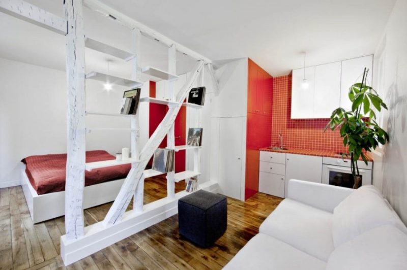 آپارتمان کوچک سفید قرمز