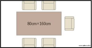 ابعاد استاندارد میز ناهارخوری چوبی