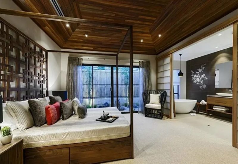 اتاق خواب داخلی ژاپنی