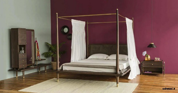 ایده و مدل تخت خواب چوبی سفارشی